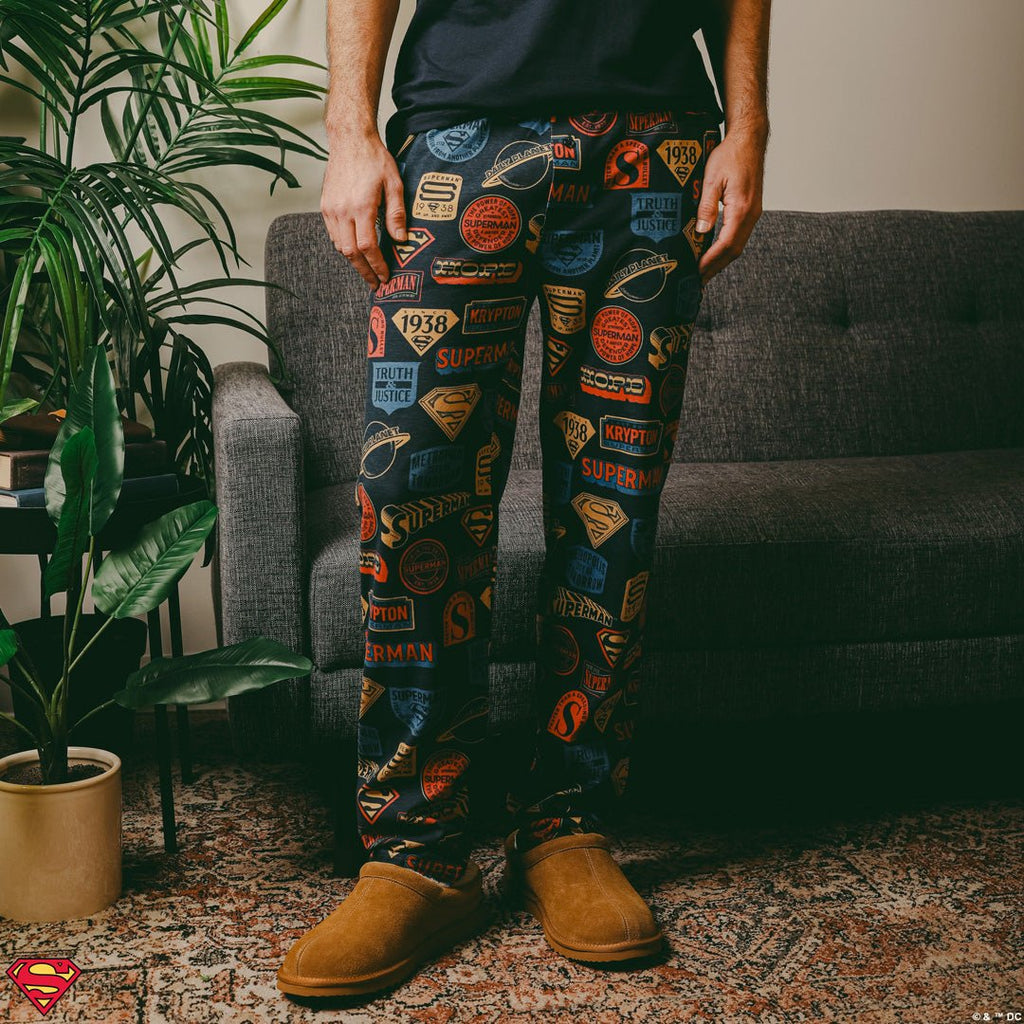 Superman All-Over Print Pajama Pants
