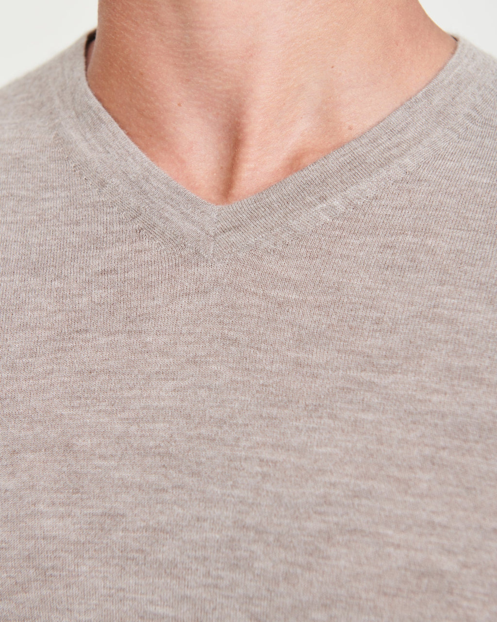 Super Fine Cashmere Long Sleeve V-Neck