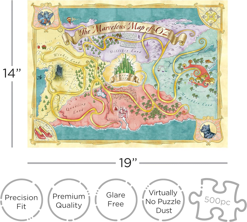 The Wizard Of Oz Map 500 Piece Jigsaw Puzzle