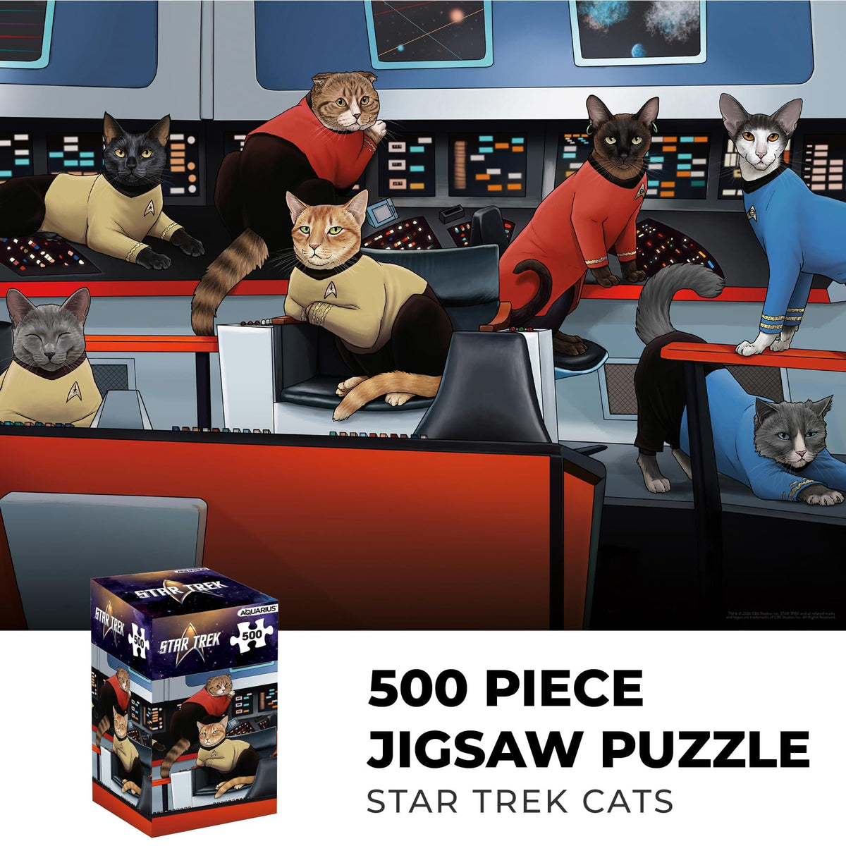 Star Trek Cats 500 Piece Jigsaw Puzzle (Vertical Box)