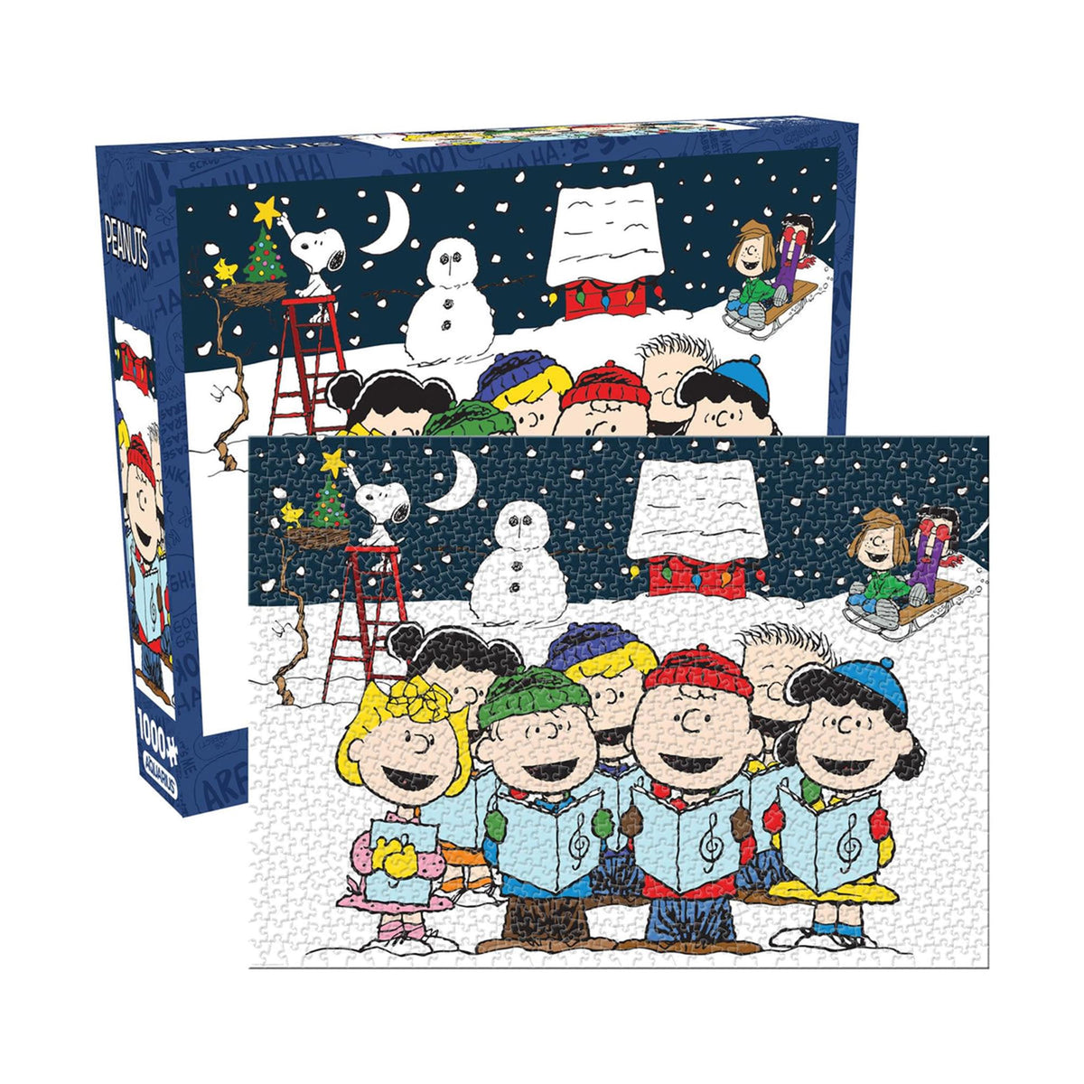 Peanuts Singing Hymns 1000 Piece Glitter Snow Jigsaw Puzzle