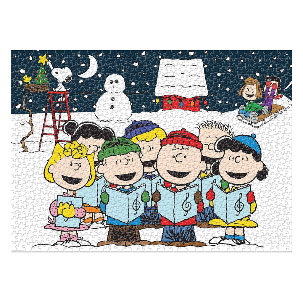 Peanuts Singing Hymns 1000 Piece Glitter Snow Jigsaw Puzzle