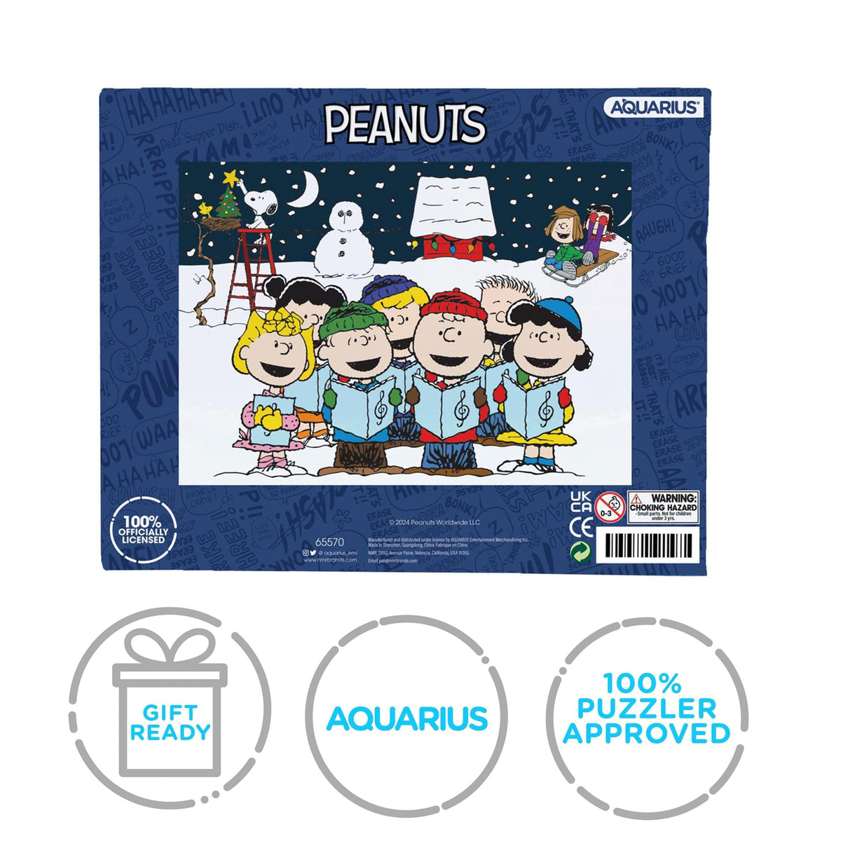 Peanuts Singing Hymns 1000 Piece Glitter Snow Jigsaw Puzzle
