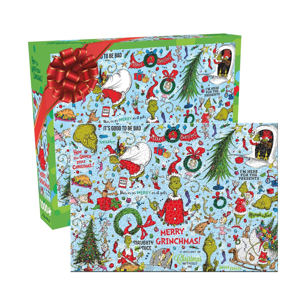 The Grinch Christmas Wrapping Paper 1000 Piece Jigsaw Puzzle