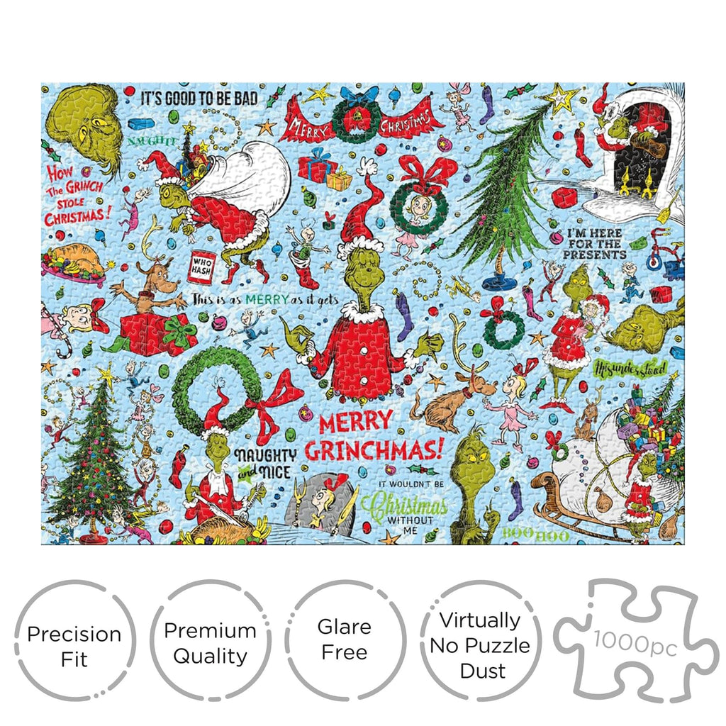 The Grinch Christmas Wrapping Paper 1000 Piece Jigsaw Puzzle
