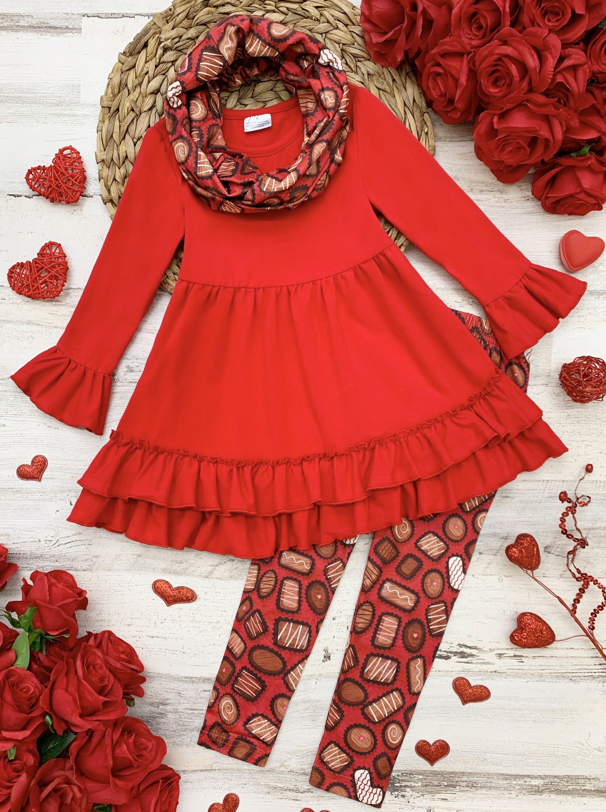 Box Of Chocolates Tunic, Scarf and Legging