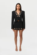 Ponte Grommet Mini Skirt
