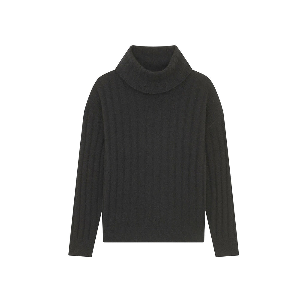 Cashmere Relaxed Ribbed Turtleneck