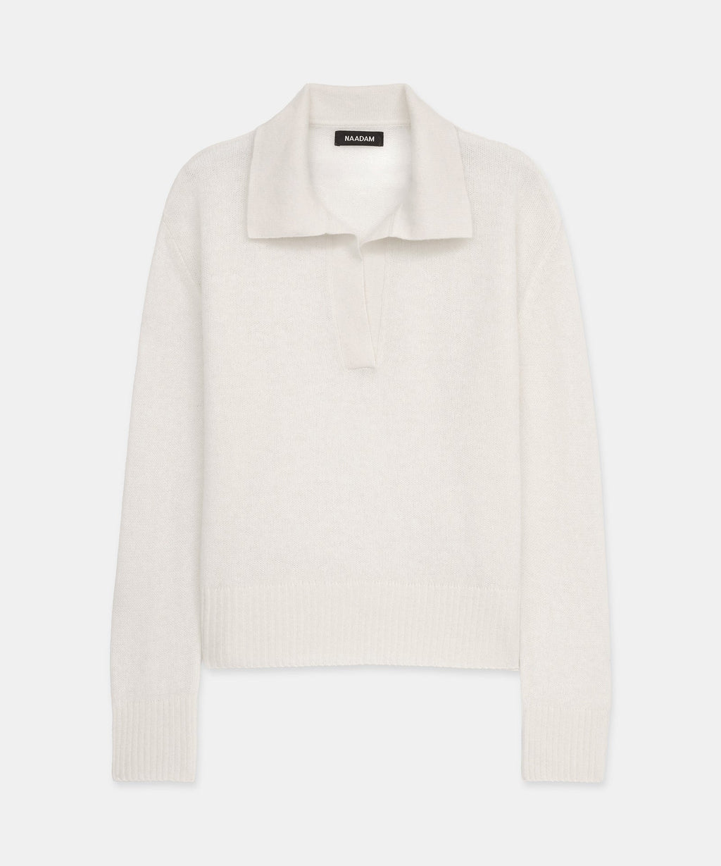 Featherweight Cashmere Polo Sweater