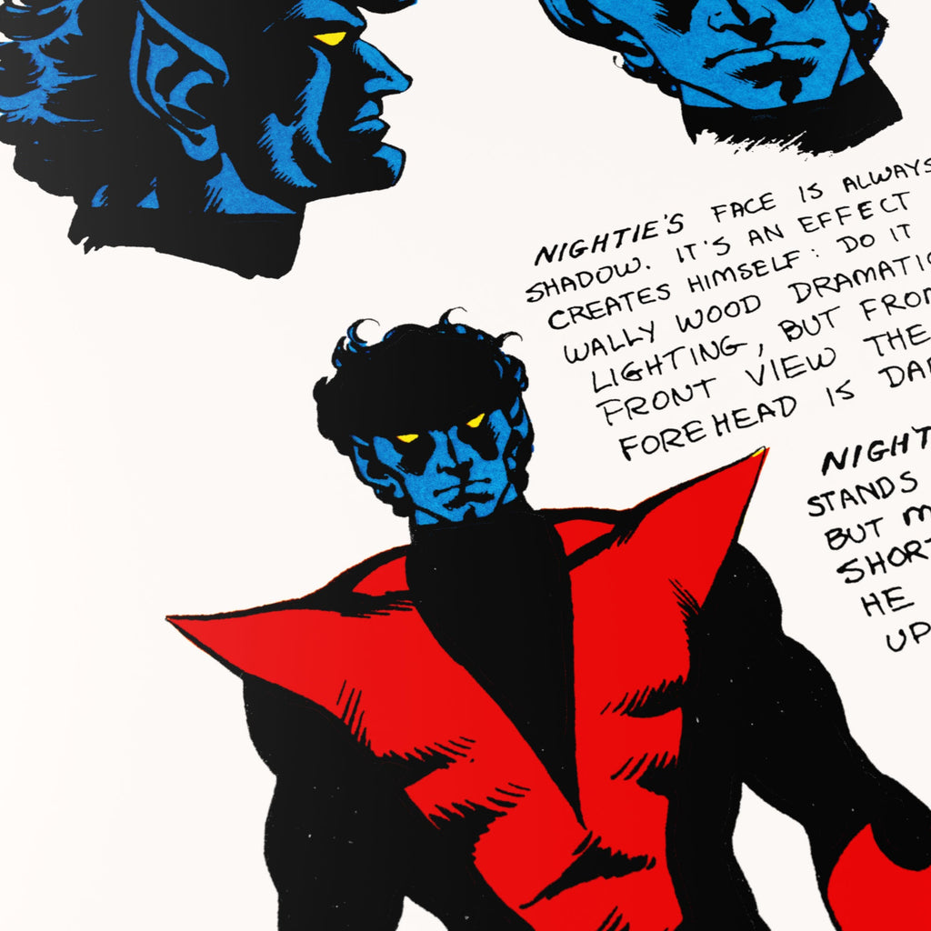 Nightcrawler Character Sheet Poster