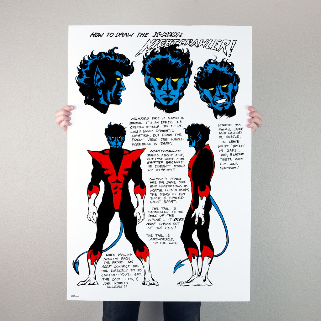 Nightcrawler Character Sheet Poster