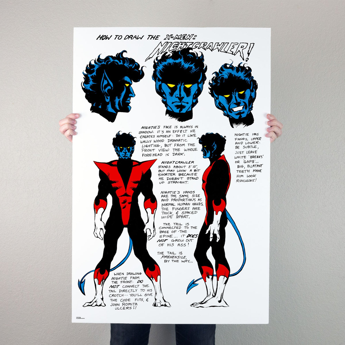 Nightcrawler Character Sheet Poster