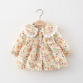 Baby Cute Floral Dress Girls Autumn School Dress