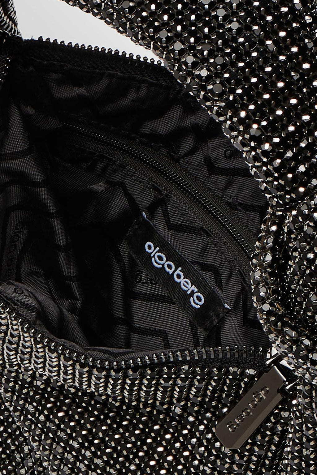 Black Polly Crystal Shoulder Bag