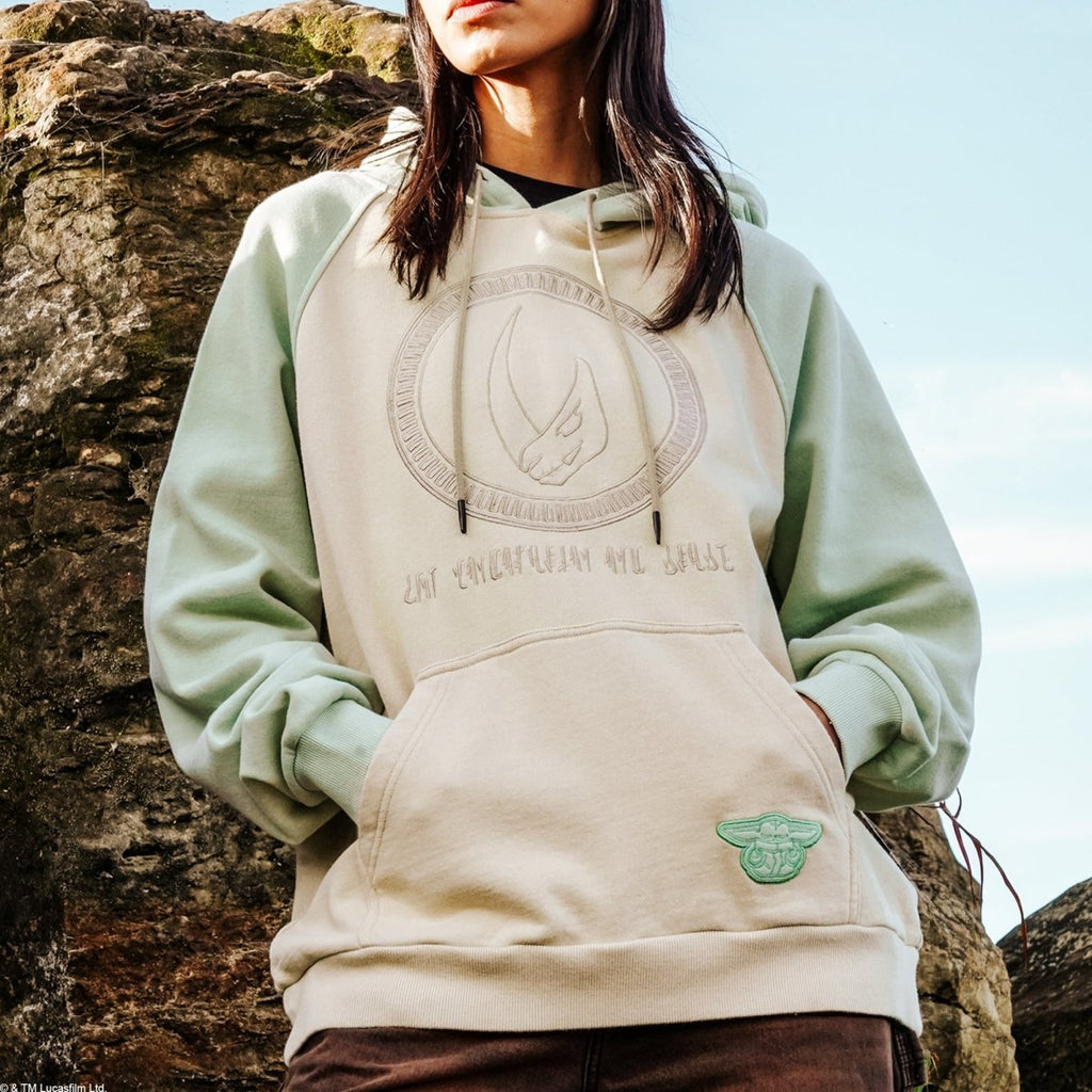 The Mandalorian & Grogu Embroidered Raglan Hoodie