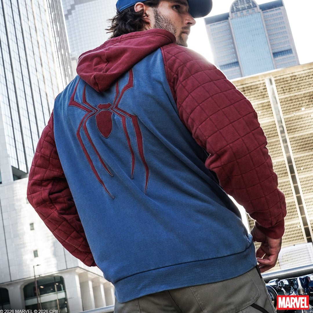Spider-Man Quilted Sleeve Raglan Hoodie