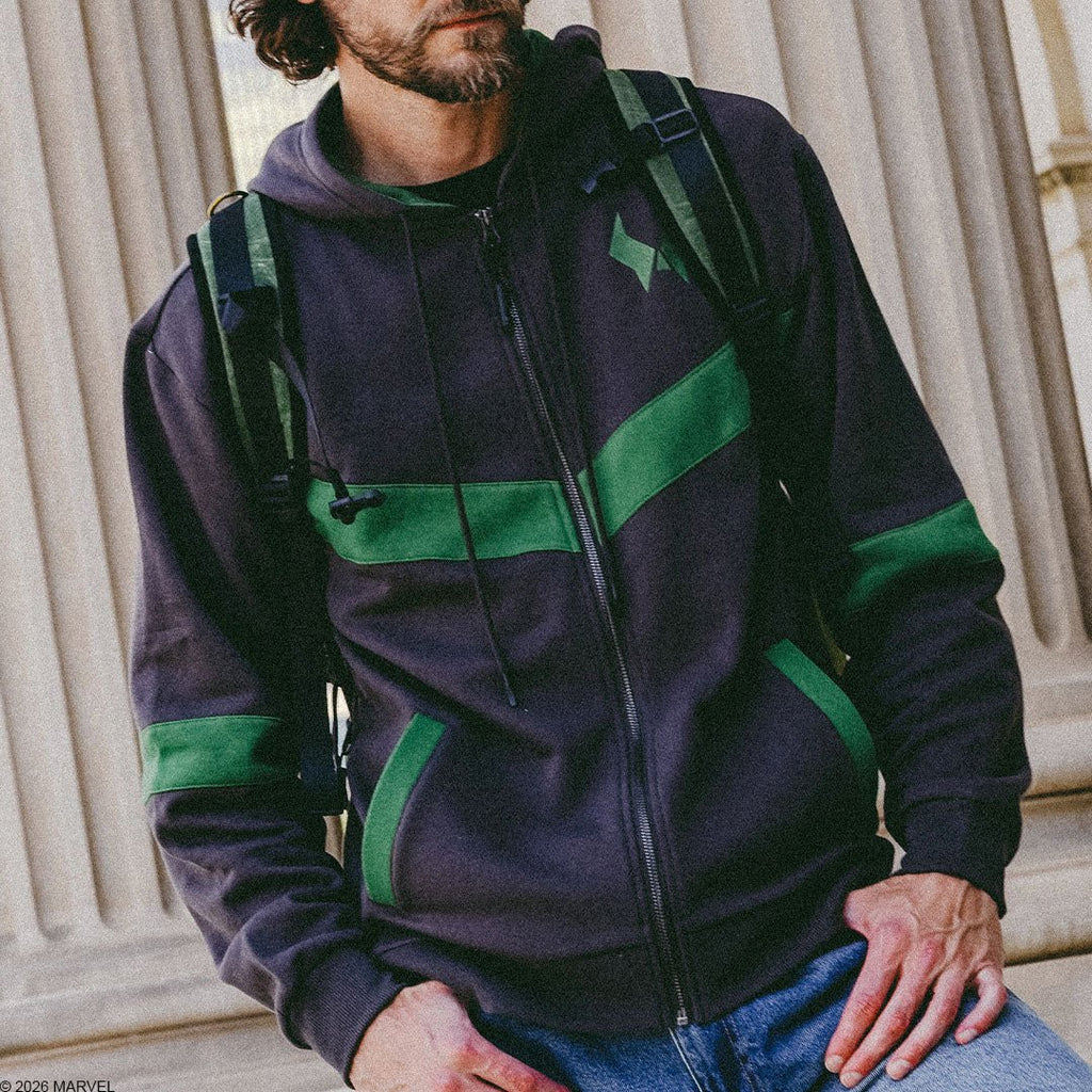 Doctor Doom Colorblock Zip-Up Hoodie