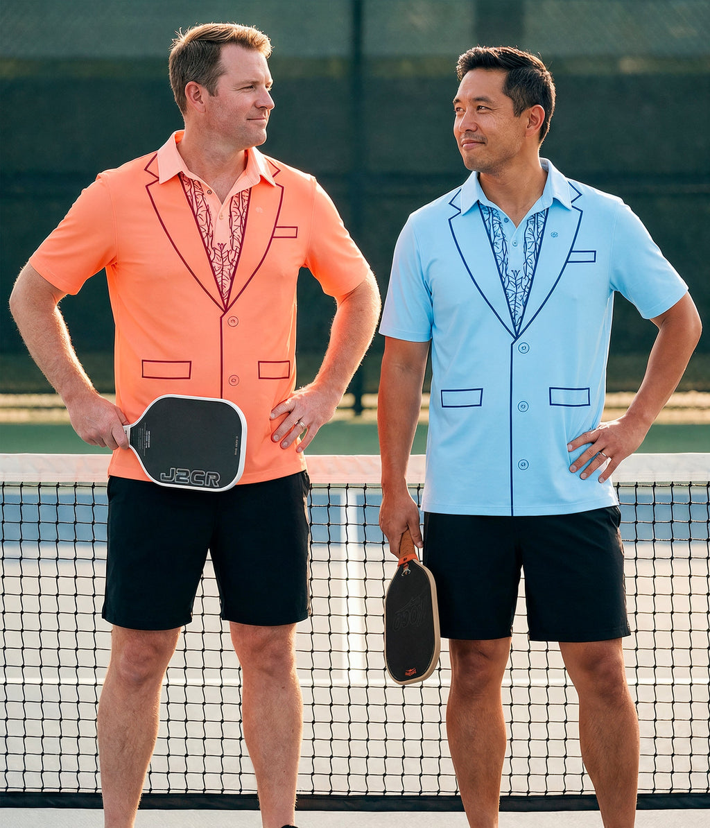 Men's Dumb Blue Tuxedo Pickleball Shirt