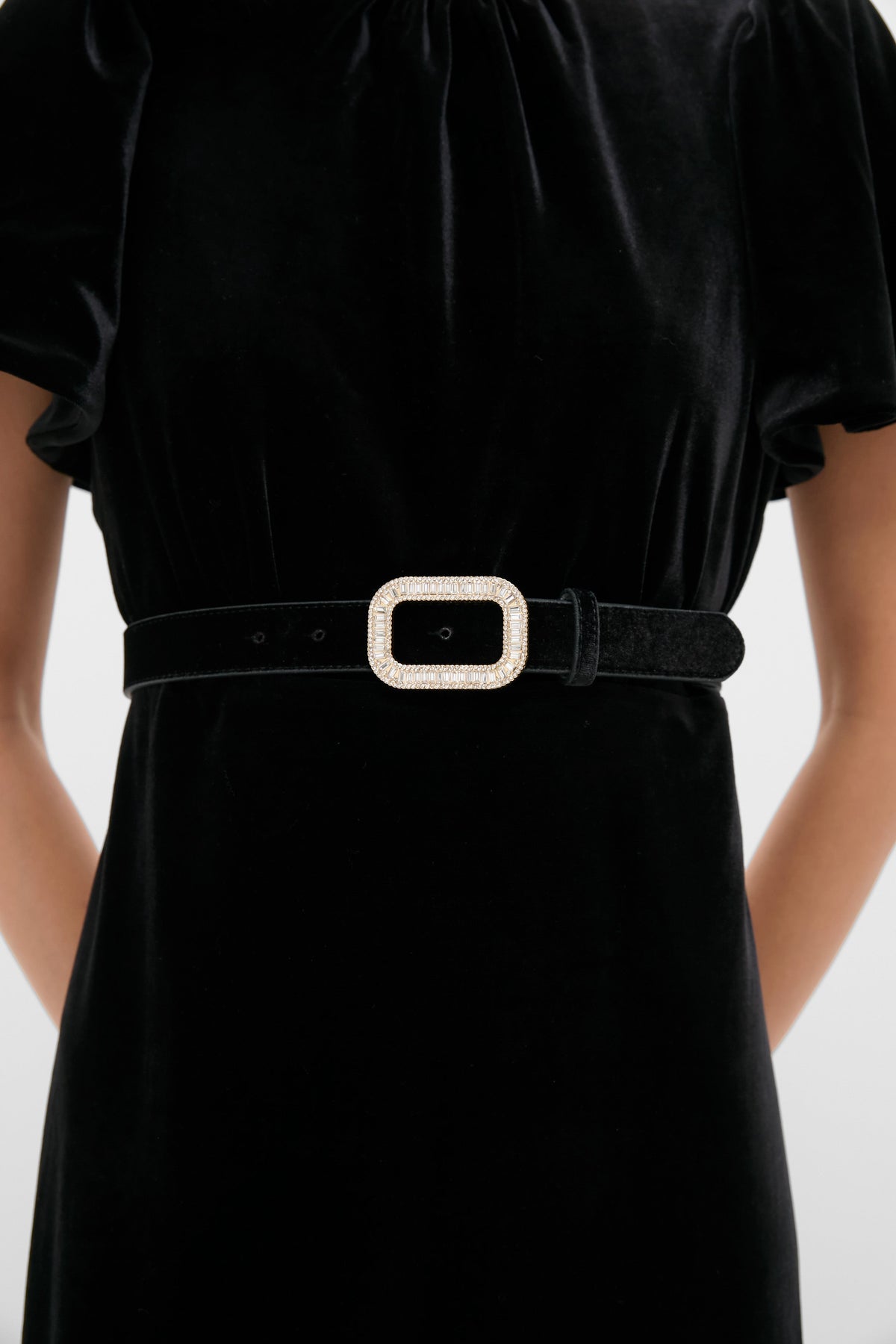 Black Velvet Waist Belt