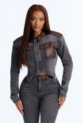 Power Stance Denim Jacket - Grey
