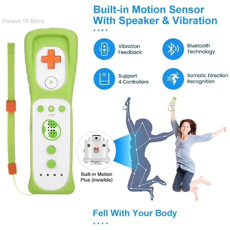 1 pair with Nunchuck Controller Set Motion Plus Remote Controller Wii Remote Controller Gamepad for Nintendo Wii Games Control