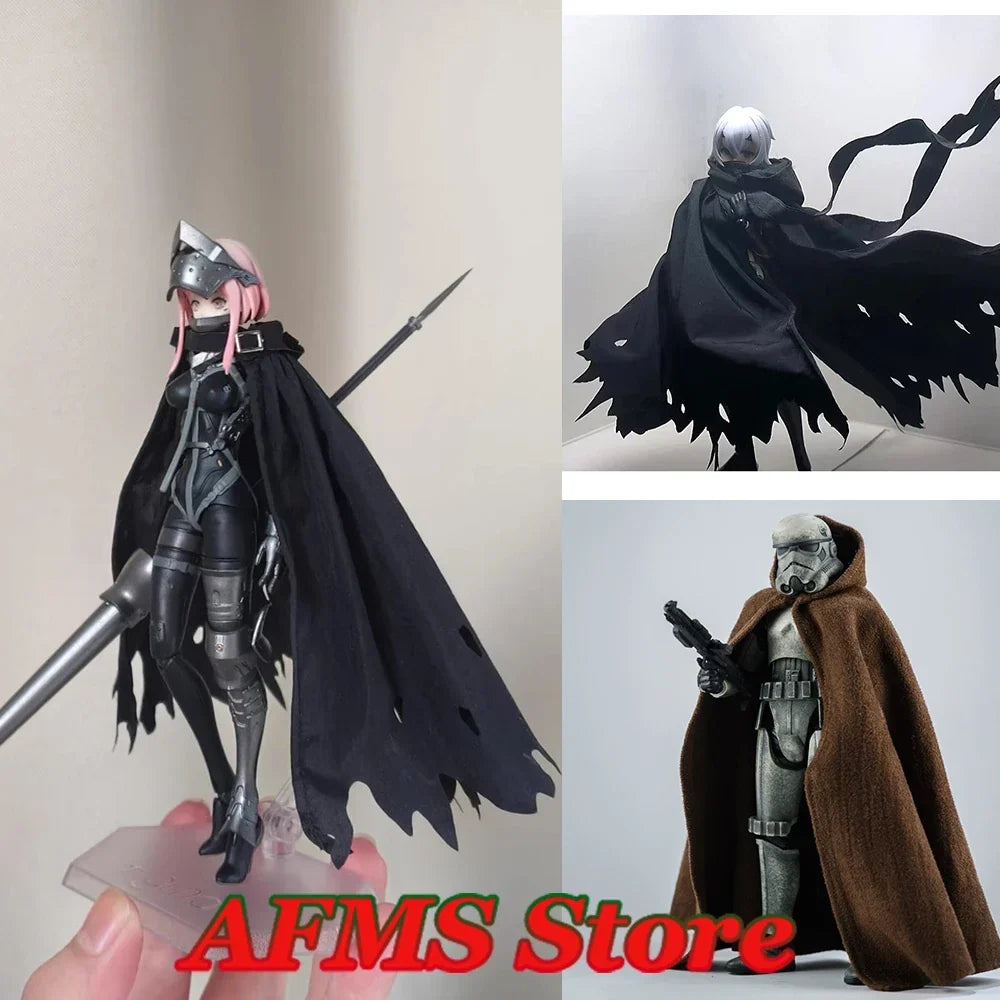 1/12 Scale Collectible Figure Anime Hero Cloak Battle Damage Edition Cloak Knight Clothes Fit 6" Action Figure Soldier Body