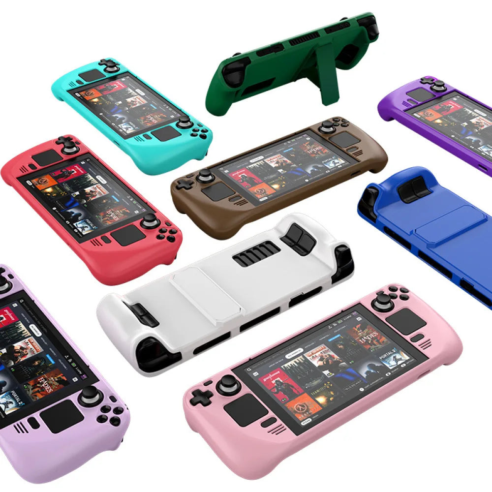 1 PC For Steam Deck Colorful Protective Case For Steam Deck Oled PC Material Protective Case With Stand Game Console Parts