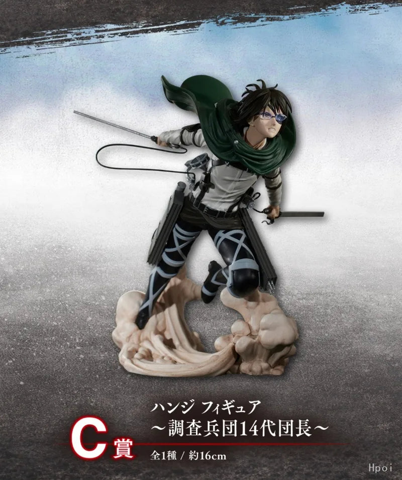 '-In Stock Original BANDAI Ichiban KUJI Attack on Titan Eren Yeager Levi Ackerman Zoe Hans Mikasa Armin Arlert  Model  Figure