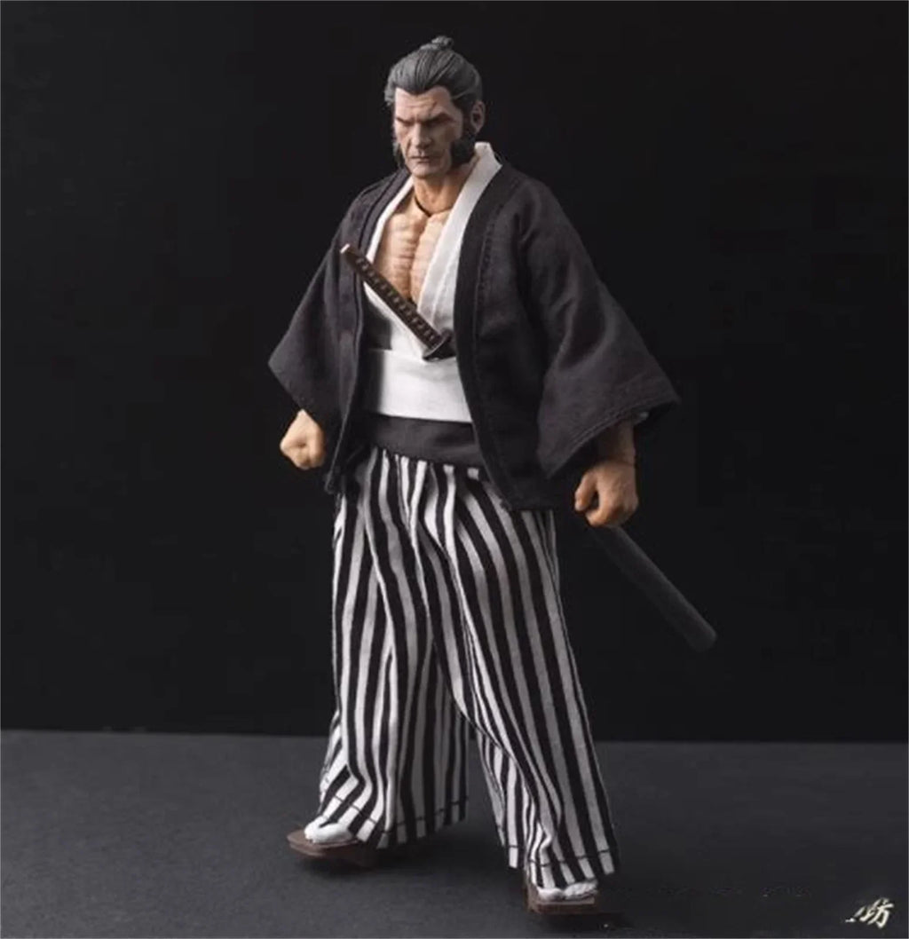 1/12 Scale  warrior Male Soldier Movie  Classic Anime Suit  Samurai Kimono Suit For For 6 Inch Action FIgure Model Toys
