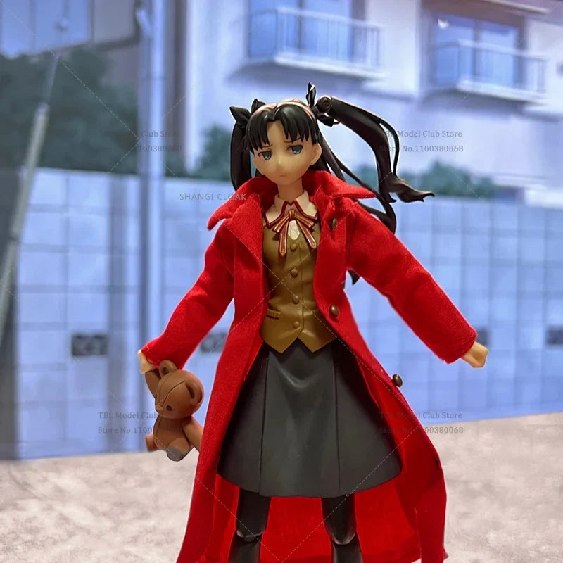 1/12 Scale Female Clothes Coat Fate/stay night Tohsaka Rin Average One Japanese Anime For figma  6-inch Action Figure Soldier