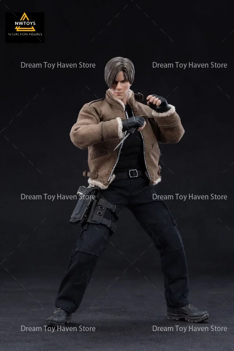 1/12 Scale Male Soldier Leon Special Agent Police Super Flexible Joint Body Model 6Inch Action Figure Collectible