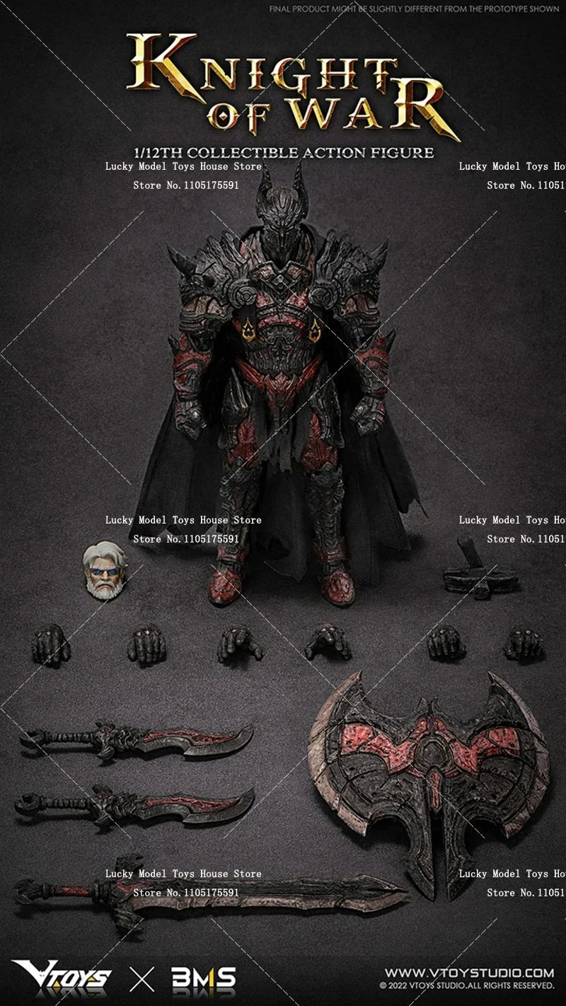 1/12 Collectible Knight of War Armored Action Figure Ruthless Warrior Delicate VTOYS X BMS 6inch VSD005 Soldier Model Doll