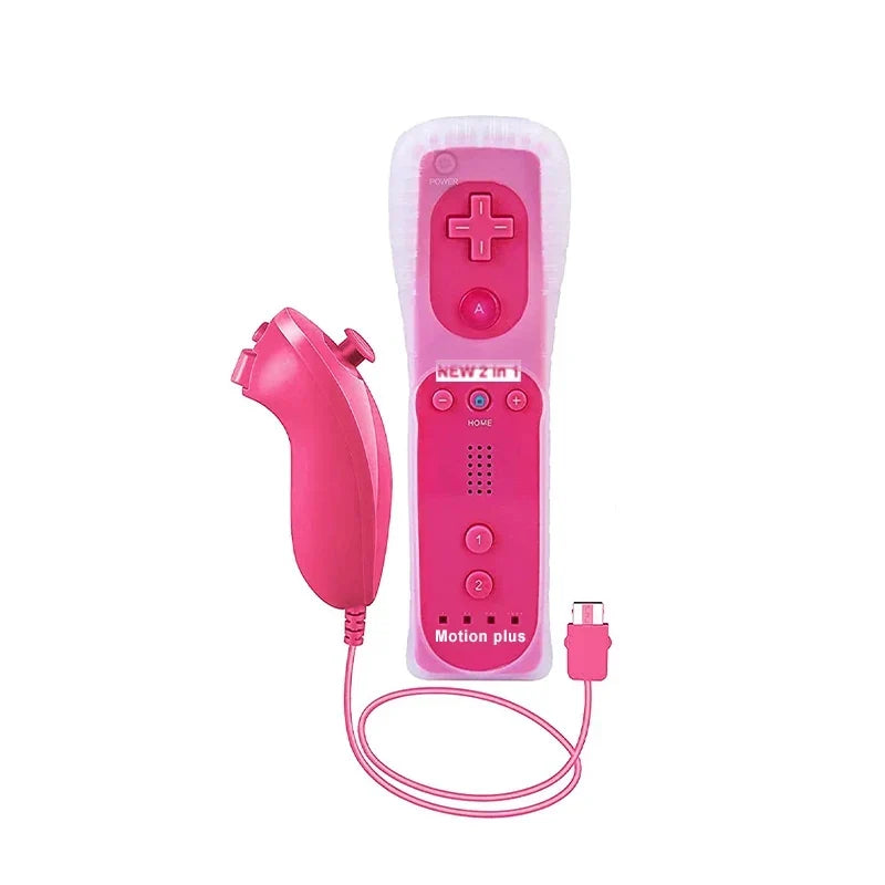 1 pair with Nunchuck Controller Set Motion Plus Remote Controller Wii Remote Controller Gamepad for Nintendo Wii Games Control