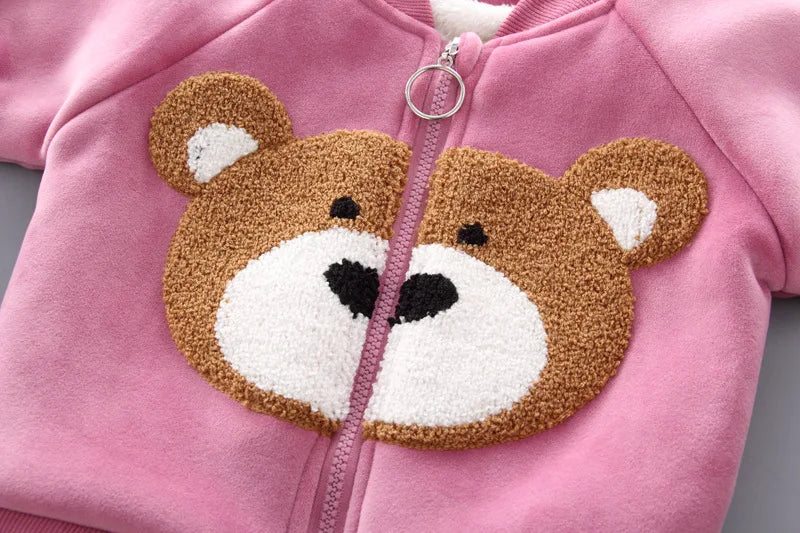 3PCS Baby Winter Clothing Set | Sweater Coat, Hooded Vest & Pants Outfit for Boys & Girls