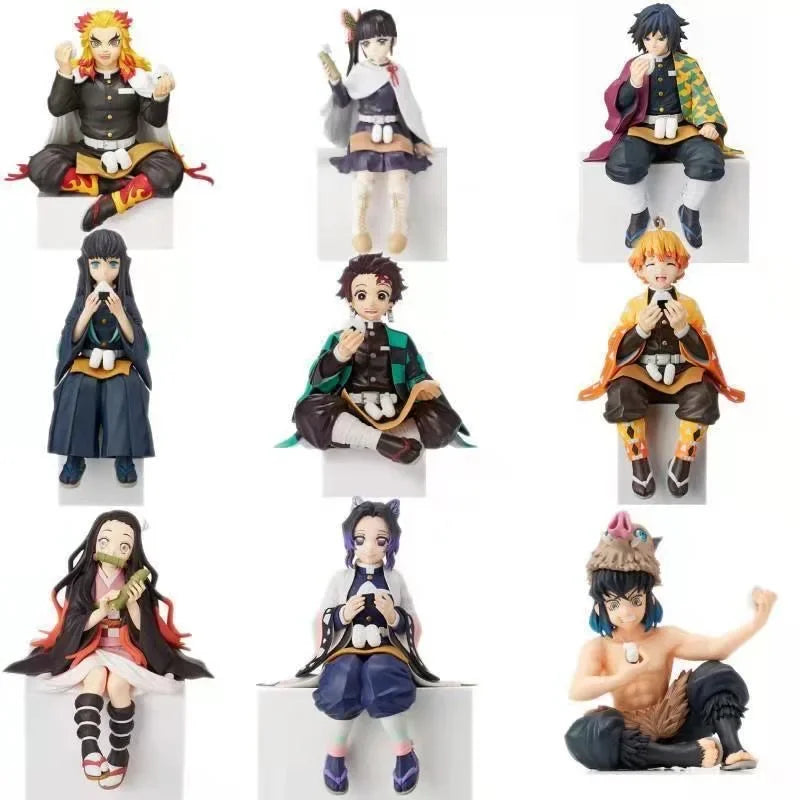 *！Anime Demon Slayer Action Figures Tanjirou Nezuko Zenitsu Tomioka Giyuu Kochou Anime Figure Collect Kid Doll Toys for Children