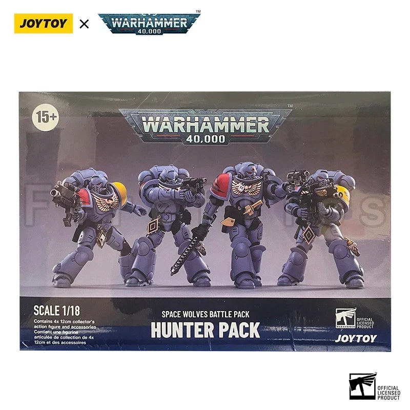 1/18 JOYTOY Action Figure (4PCS/SET) 40K Space Wolves Battle Pack Hunter Pack Anime Model Toy
