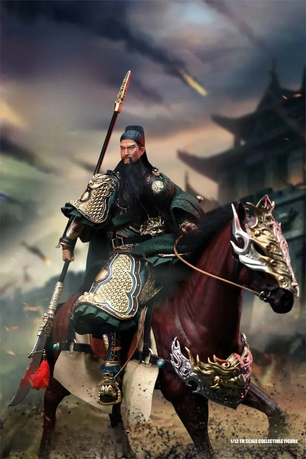 1/12 Scale Collectible General Wuhu Guan Yu Action Figure Male 6 Inch Three Kingdoms Palm Series Model Toy 303TOYS NO.SG001B