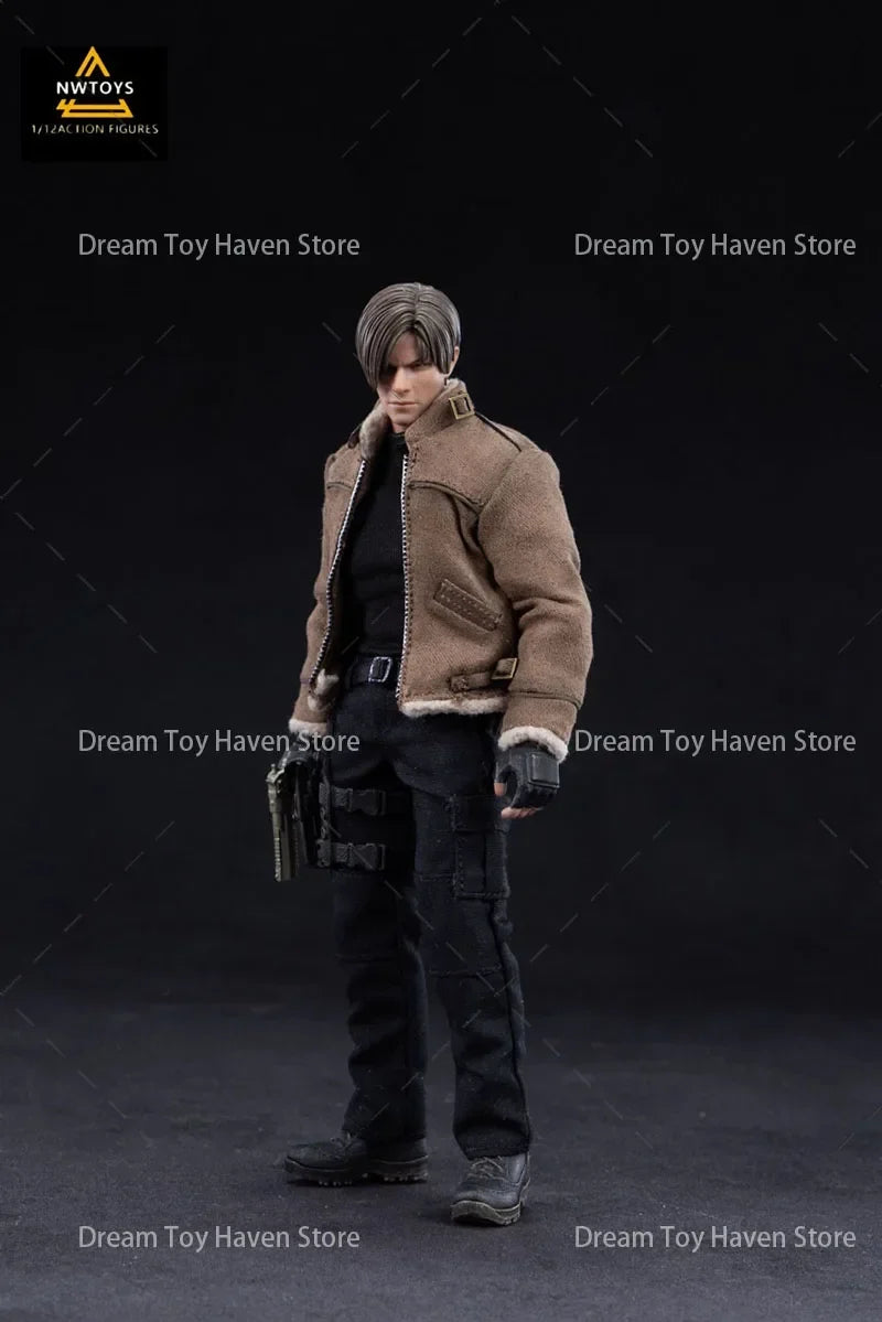 1/12 Scale Male Soldier Leon Special Agent Police Super Flexible Joint Body Model 6Inch Action Figure Collectible