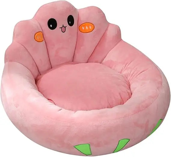 "plush washable warm pet beds for cats and dogs, cozy self-heating sleeping beds for small pets, pink"