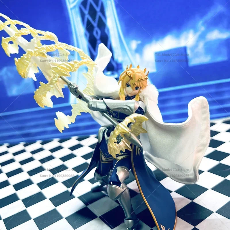 1/12 Scale Female Clothes White Cloak Fate/Zero Altria Pendragon Japanese Anime For figma 6-inch Action Figure Soldier Scene