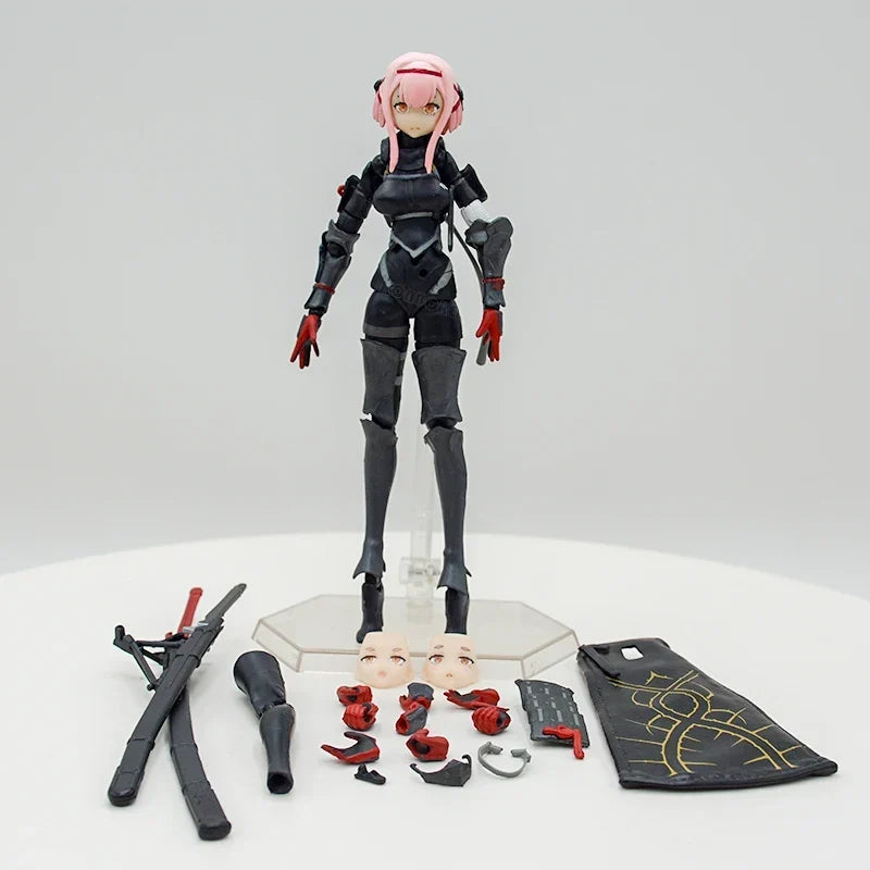#621 Figma FALSLANDER Samurai Anime Girl Figure Lanze Reiter/Ronin/Hemet Nethel Action Figure Collectible Model Doll Toys 15cm