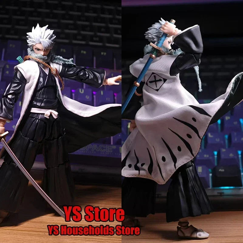 1/12 Hitsugaya Toushirou Boy Figure Mini Scarf Sleeveless Windbreaker Coat Toys Clothes Accessory For 6" Anime Bleach Shf Body