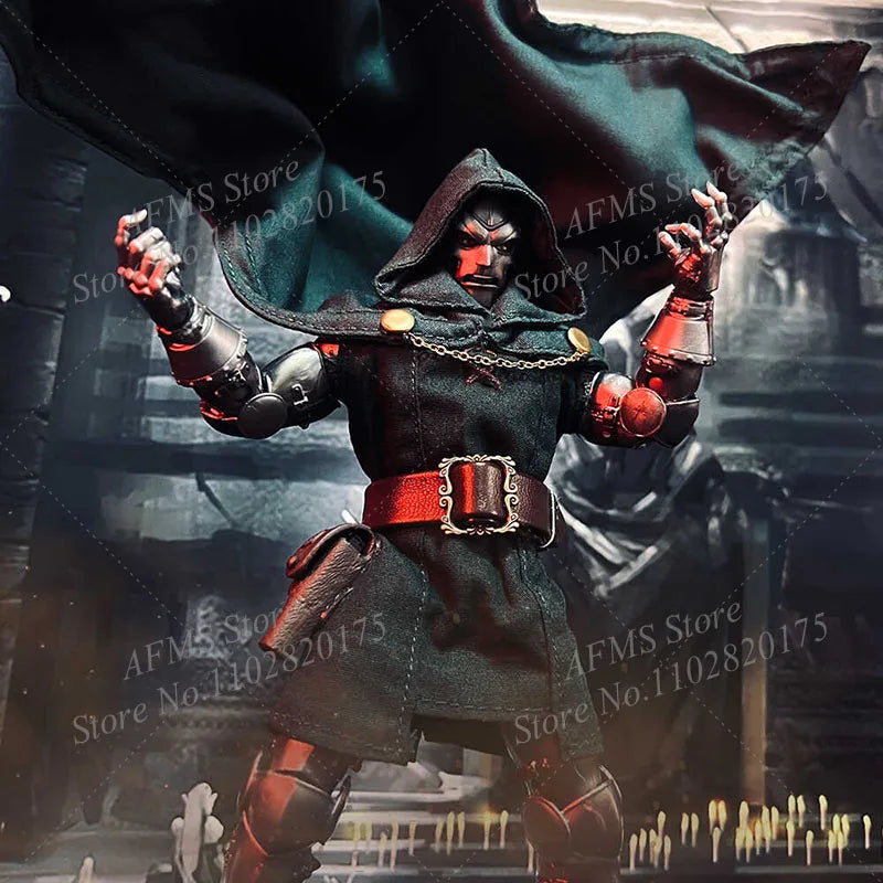 1/12 Men Soldier Doctor Doom Cloak Cosplay Comics Dolls Victor Von Doom Cape Clothes For 6Inch ML Action Figure Model