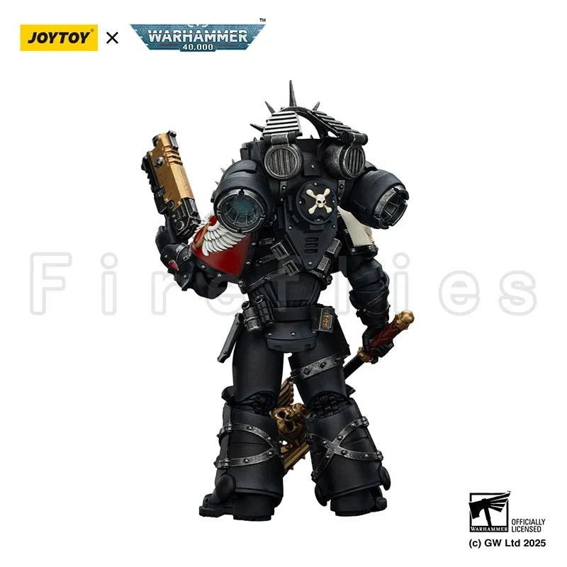 1/18 JOYTOY Action Figure 40K Blood Angels Lemartes With Jump Pack Blood Crozius and Absolver Bolt Pistol Anime Toy