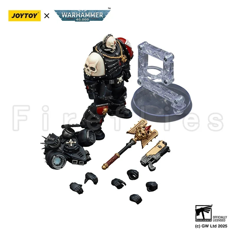 1/18 JOYTOY Action Figure 40K Blood Angels Lemartes With Jump Pack Blood Crozius and Absolver Bolt Pistol Anime Toy