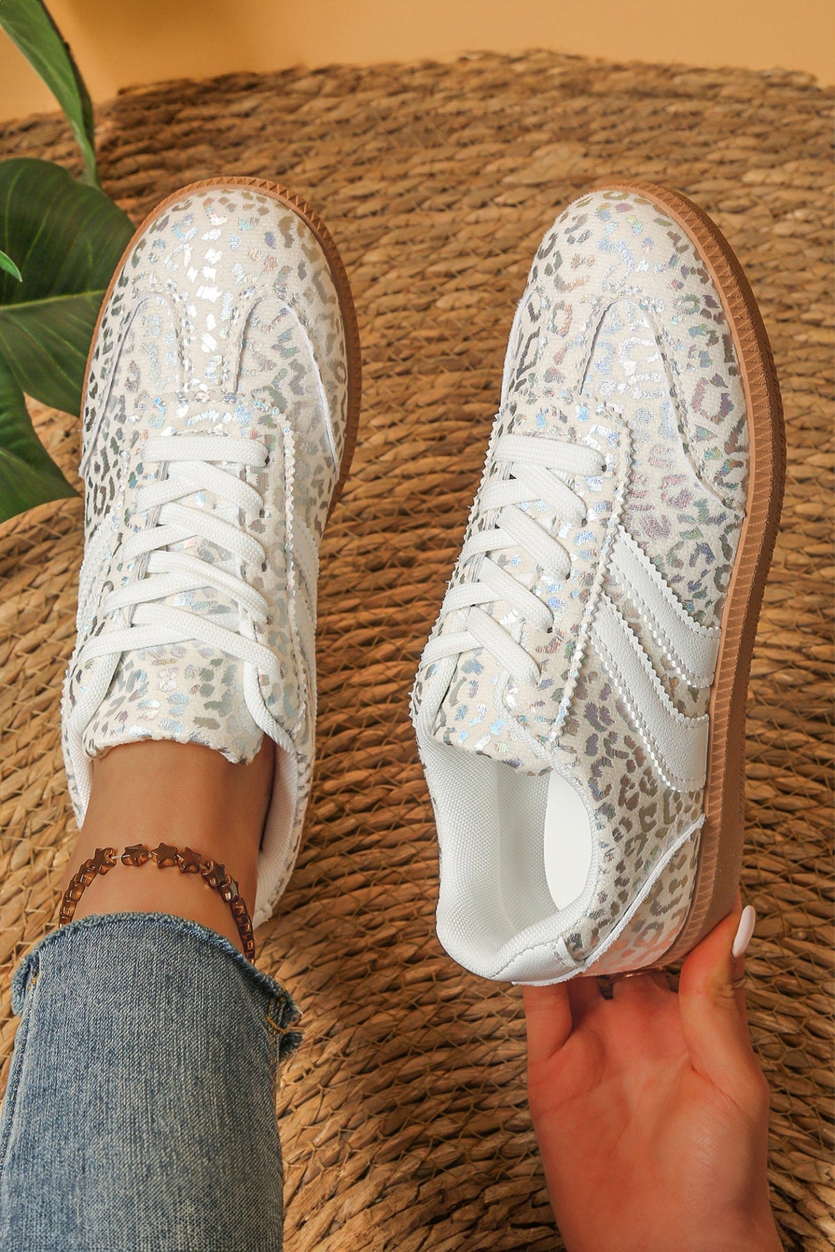 SHIMMER LEOPARD SNEAKERS