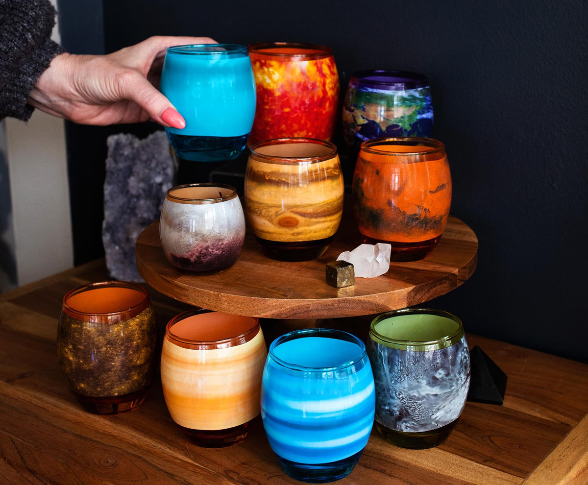 Solar System Planetary Glasses Set of 10 | Each Holds 4-10 Ounces