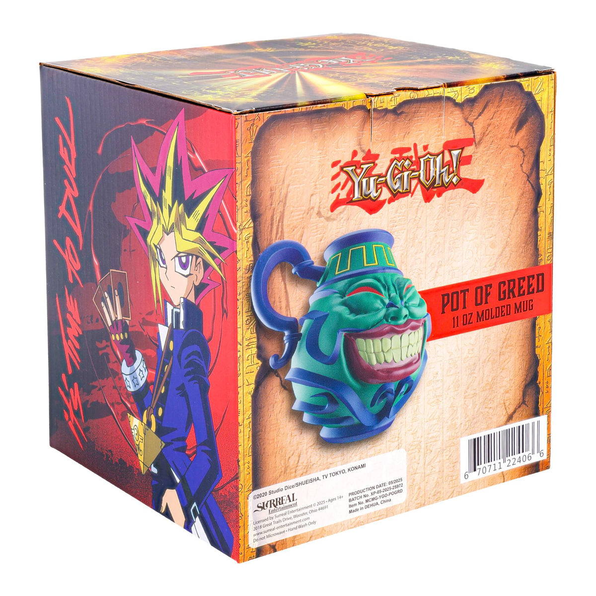Yu-Gi-Oh! Pot Of Greed Sculpted Ceramic Mug | Holds 11 Ounces