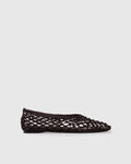 Black Suede Studio Sonia Ballet Flat