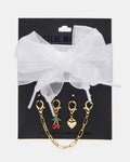 SHOE LACES AND CHARMS WHITE